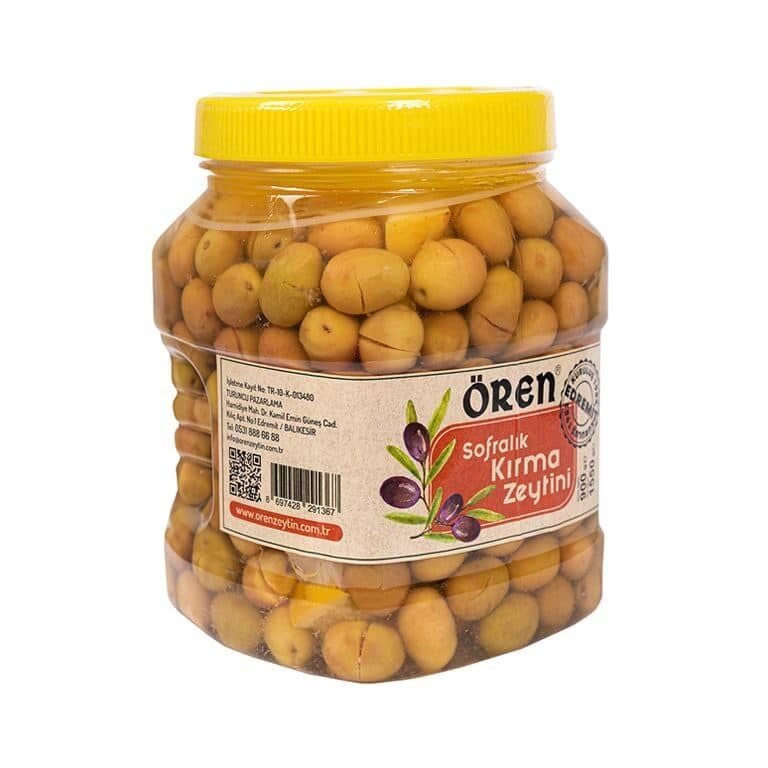 ÖREN - Çekiçte Taş Kırma Yeşil Zeytin 1 Kg